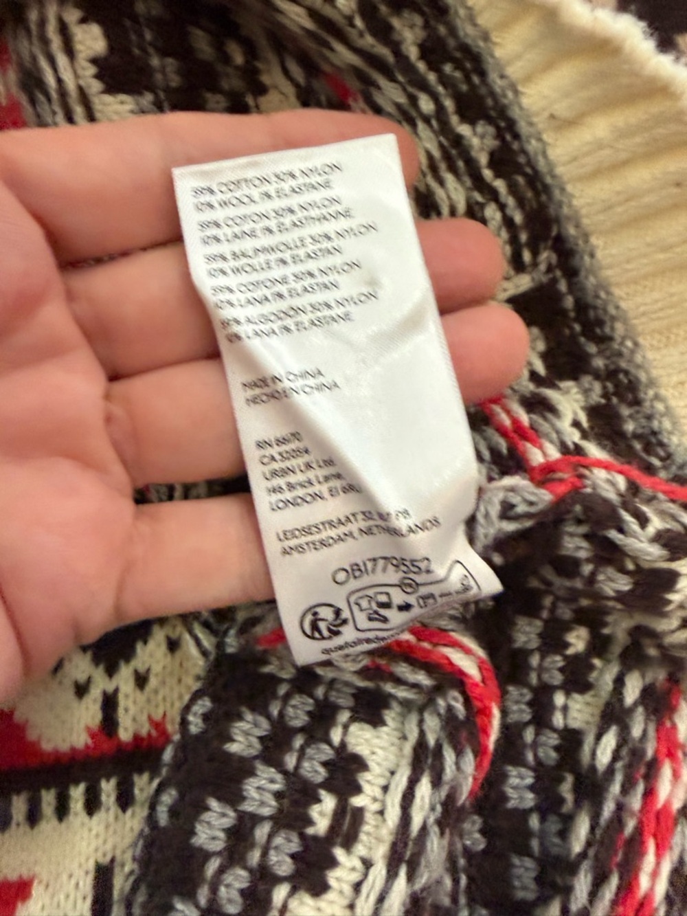 ANTHROPOLOGIE PILCRO Patchwork Cardigan Sweater Brown Fair Isle M - Picture 12 of 16